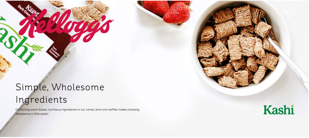 Kelloggs ad for Kashi cereal 
