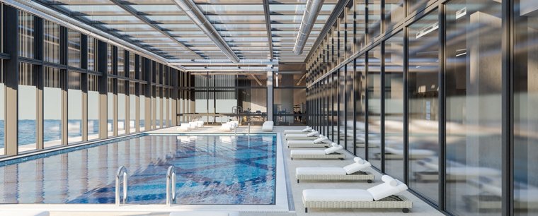 Beautiful swimming pool in Fitness Zone Manara