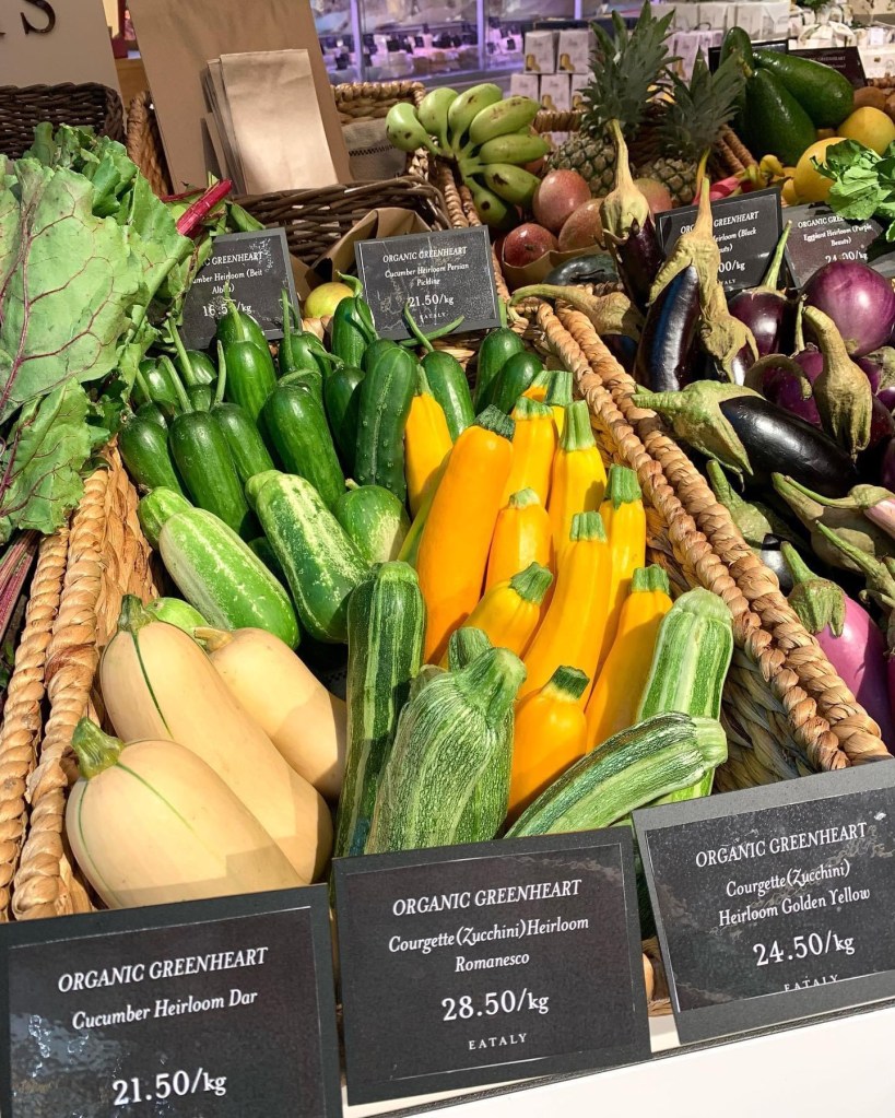 Organic vegetables and their price
