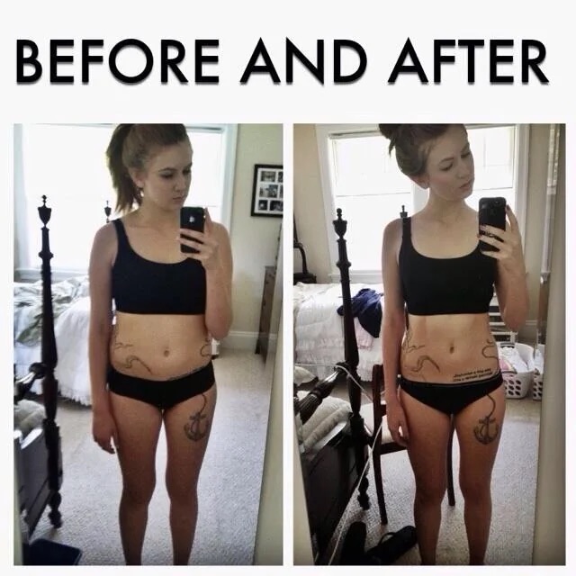 Fitness transformation attributed to healthy diet and green juice